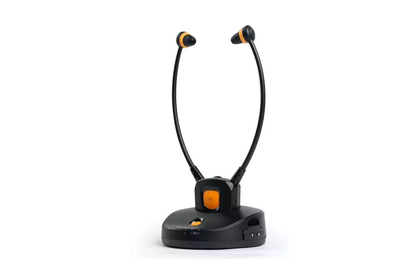 Auriculares Muse M-286 CTV inal&aacute;mbricos conectividad RF para TV con base de carga negros
