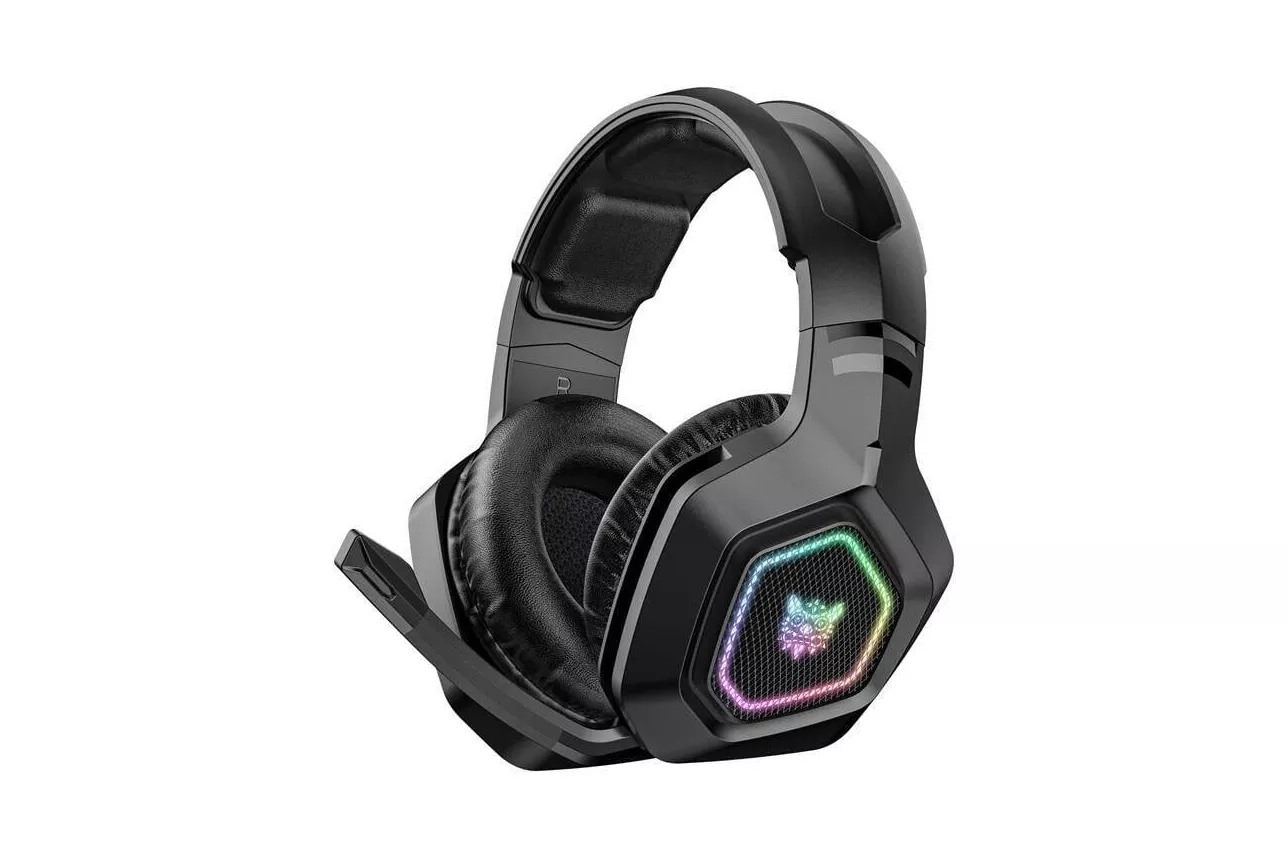 Auriculares Onikuma B100 inal&aacute;mbricos Bluetooth 5.3 2.4G con micr&oacute;fono cancelaci&oacute;n de ruido negro