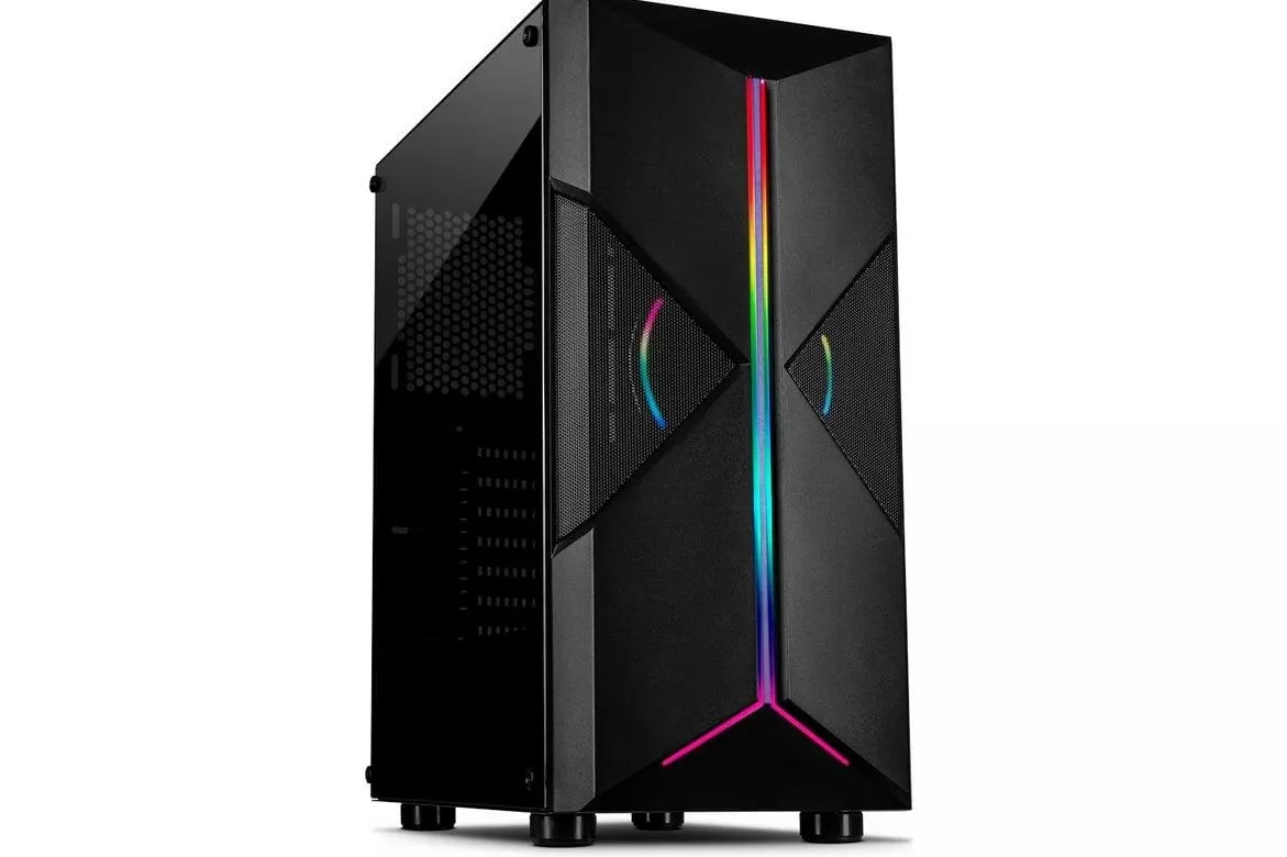 Caja PC Inter-Tech IT-3306 CAVY Torre ATX Negro Panel Acr&iacute;lico RGB