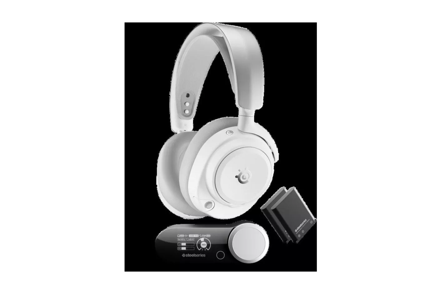Auriculares SteelSeries Arctis Nova Pro Omni inal&aacute;mbricos Bluetooth y RF con cancelaci&oacute;n de ruido blancos