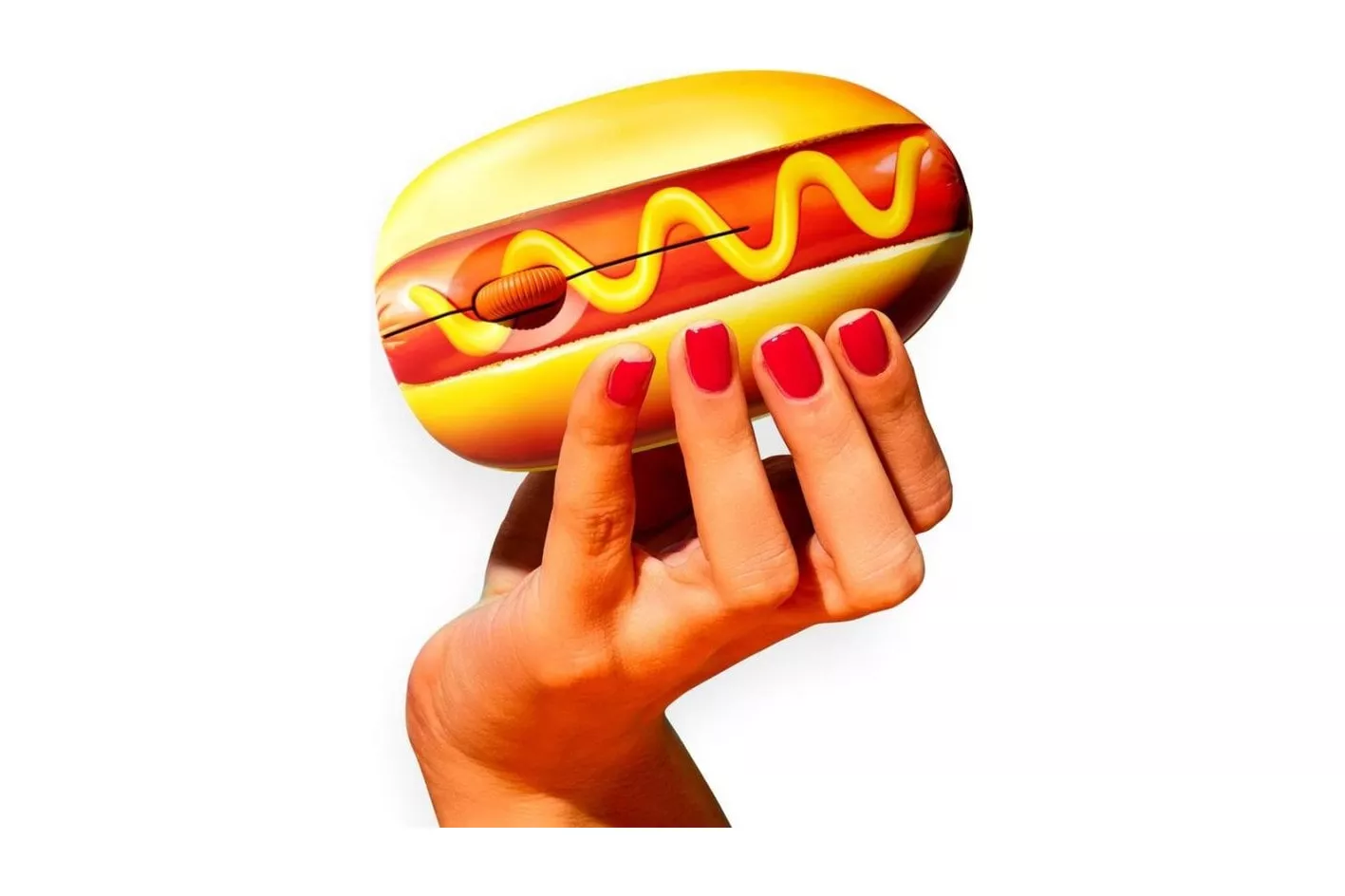 Rat&oacute;n Mustard Hot Dog inal&aacute;mbrico 2.40 GHz multicolor con scroll