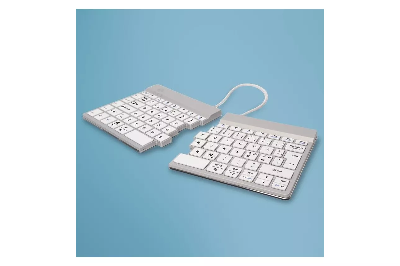 Teclado R-Go Tools Split Break magn&eacute;tico ergon&oacute;mico inal&aacute;mbrico con software de pausa