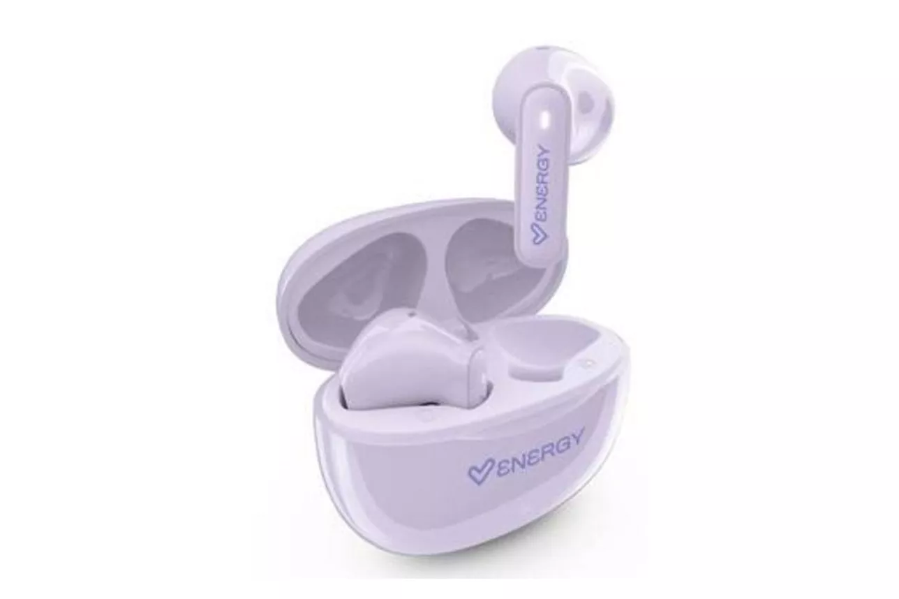 Auriculares Energy Sistem PopBuds inal&aacute;mbricos Bluetooth in-ear con micr&oacute;fono y protecci&oacute;n IPX4 p&uacute;rpura