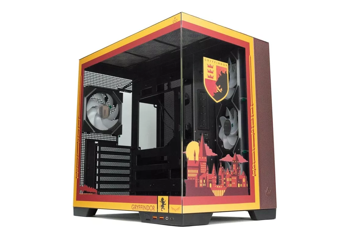 Torre PC Forgeon Tiberium EVO Torre ATX ARGB USB-C Cristal Templado Negra House Pride Gryffindor