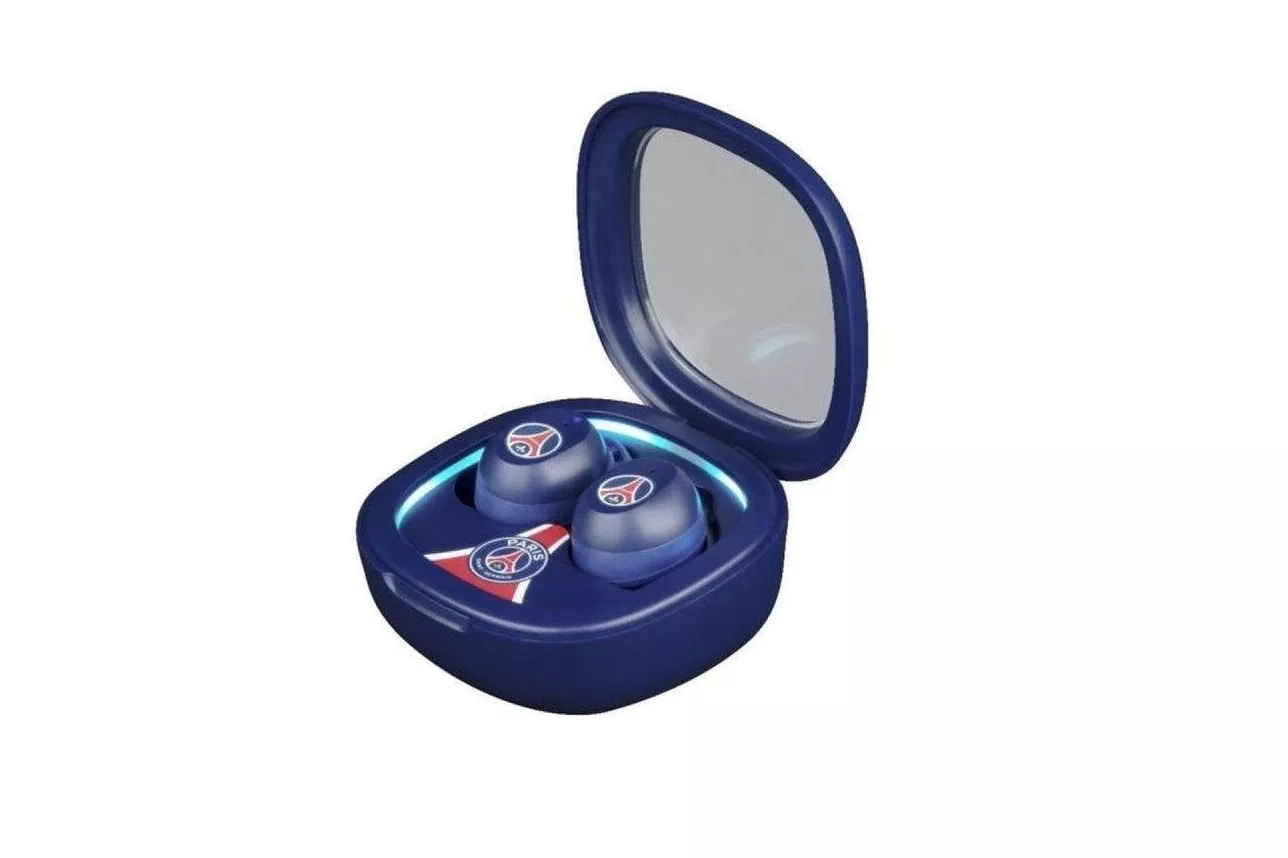 Auriculares Konix PSG inal&aacute;mbricos Bluetooth TWS con micr&oacute;fono y resistencia IPX4 azul
