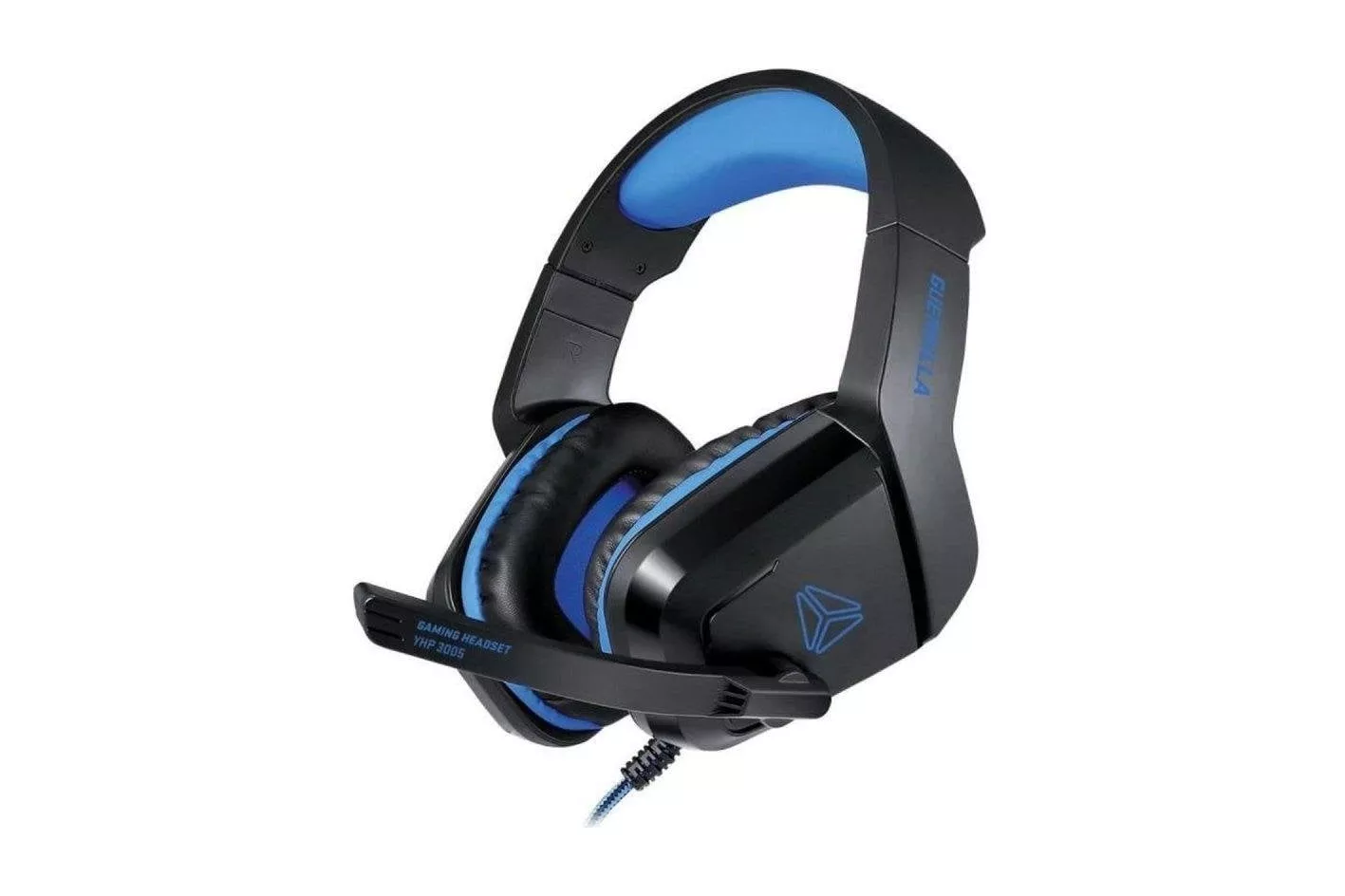Auriculares Yenkee YHP 3005 Guerrilla con cable jack 3,5 mm, micr&oacute;fono ajustable, negro y azul