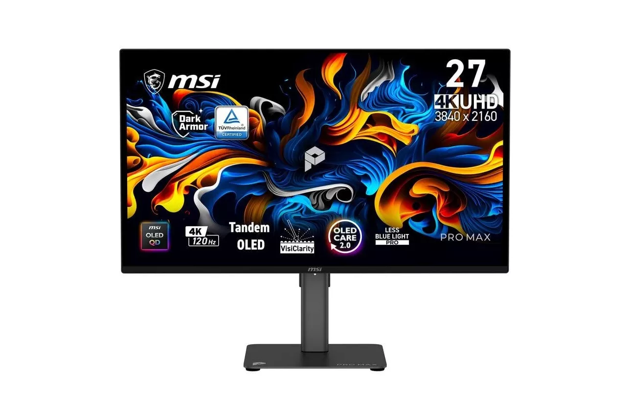 Monitor MSI Pro MAX 271UPX12G 26,5" UltraHD 4K 120Hz QD-OLED Altura Ajustable