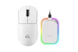 Rat&oacute;n MCHOSE A7 V2 Pro Wireless Gaming 42000 DPI Blanco Dock Magn&eacute;tico