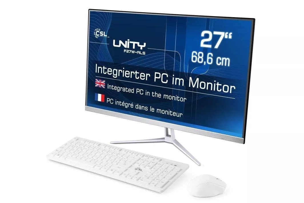 Ordenador Todo en uno CSL Unity F27-ALS Intel N200 16GB 1000GB SSD Intel UHD 27" Windows 11 Home Bluetooth WiFi 6