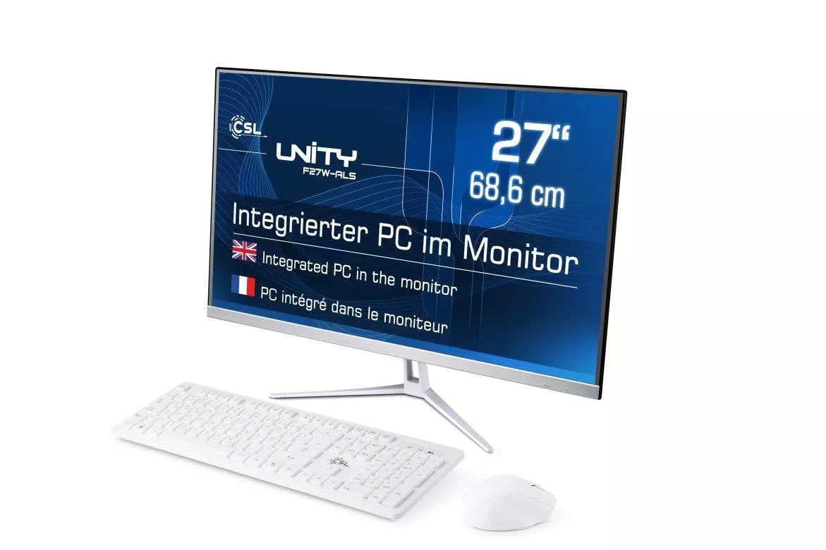 Ordenador Todo en uno CSL Unity F27-ALS Intel N200 16GB 512GB SSD UHD 27" Windows 11 Pro Wireless