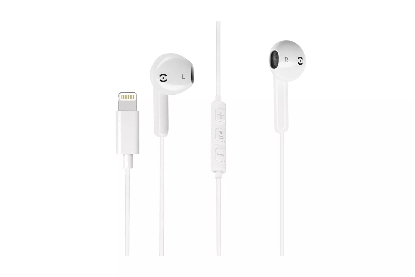Forcell Auriculares Ergon&oacute;micos Lightning Blancos