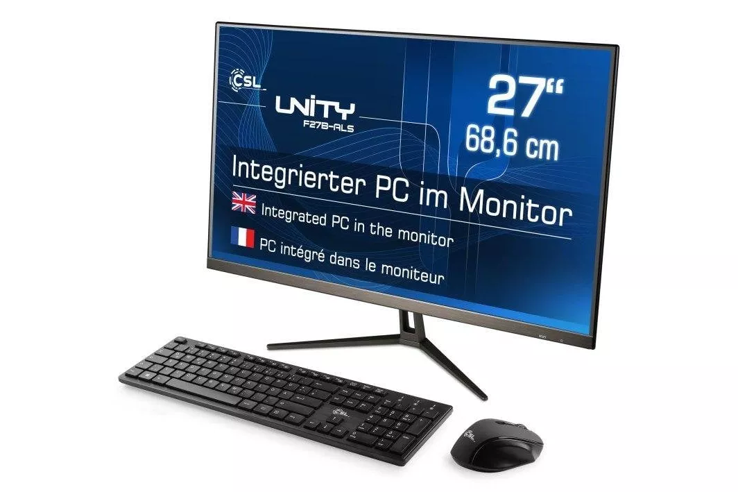 Ordenador Todo en uno CSL Unity F27-ALS Intel N200 8GB 256GB SSD Intel UHD 27" Windows 11 Home Wireless