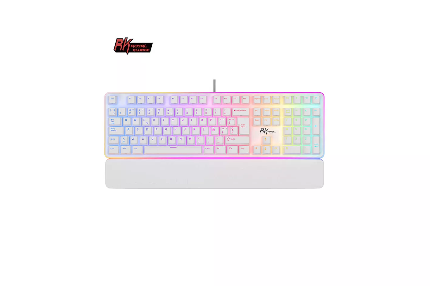 Teclado Gaming Royal Kludge RK918 ISO-ES RGB Switch Brown Blanco -