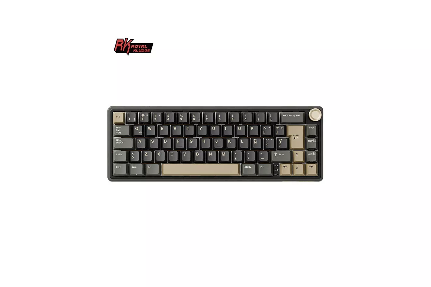 Teclado Gaming Royal Kludge RKR65 ISO-ES Hot-Swappable Switch Brown Phantom -