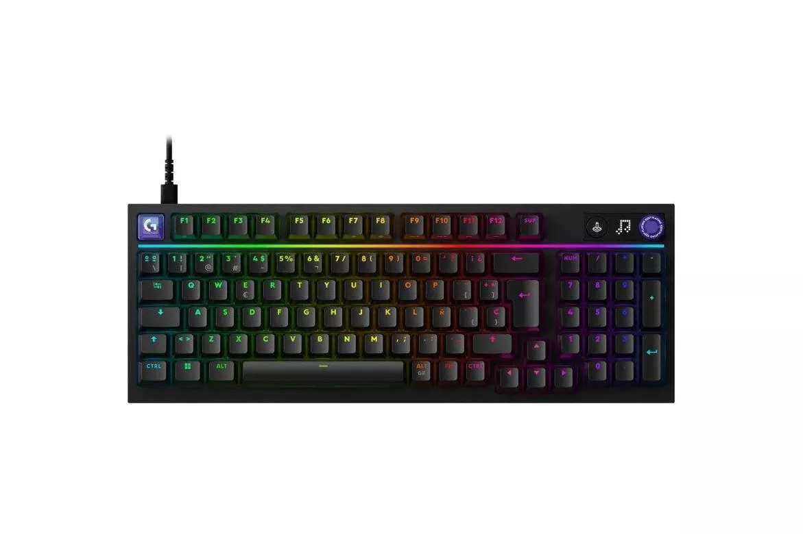 Teclado Logitech G316 X 98 mec&aacute;nico hot-swap con pantalla LED y RGB LIGHTSYNC ESP
