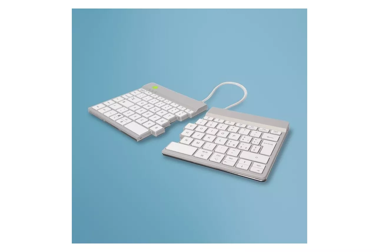 Teclado ergon&oacute;mico inal&aacute;mbrico R-Go Tools Split Break magn&eacute;tico dividido con software de pausa y bater&iacute;a recargable