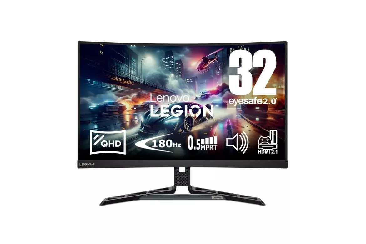 Monitor Lenovo Legion R32qc-30 31,5" Quad HD 180Hz VA Curvo HDR10 Altura Ajustable