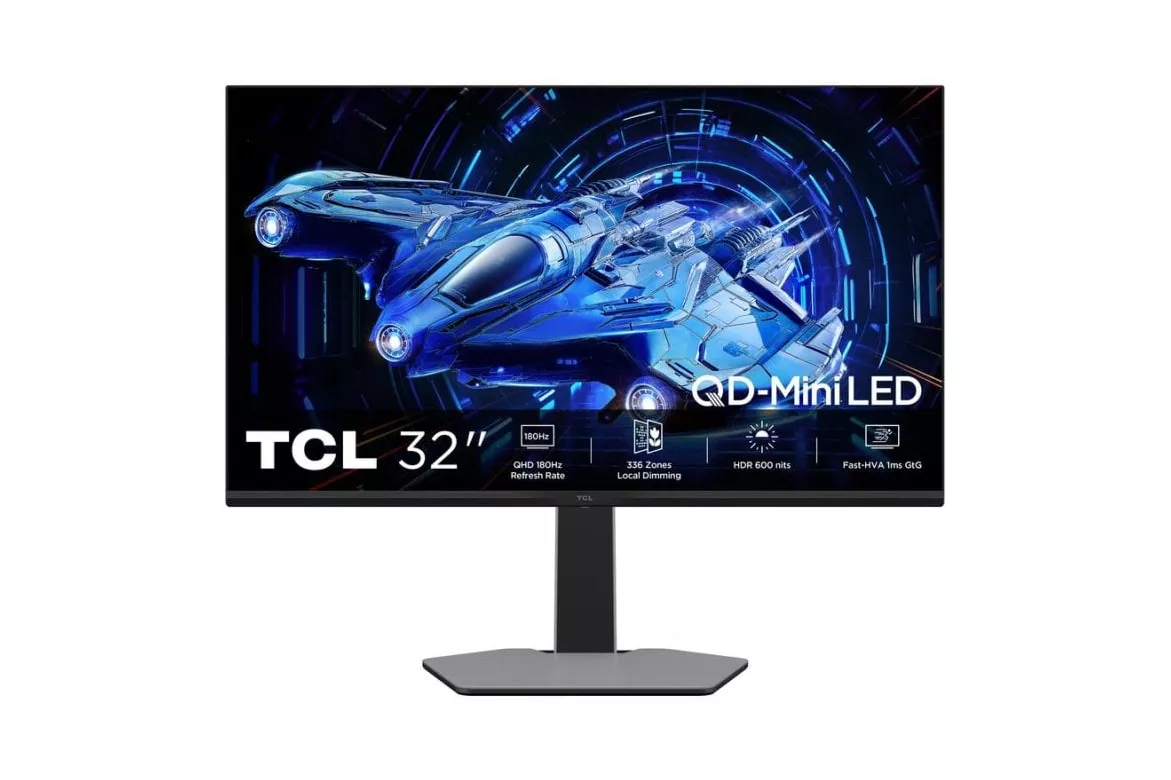 Monitor TCL G64 32G64 32" 2K QHD 180Hz Mini LED Fast VA HDR600 FreeSync G-SYNC Ajuste altura