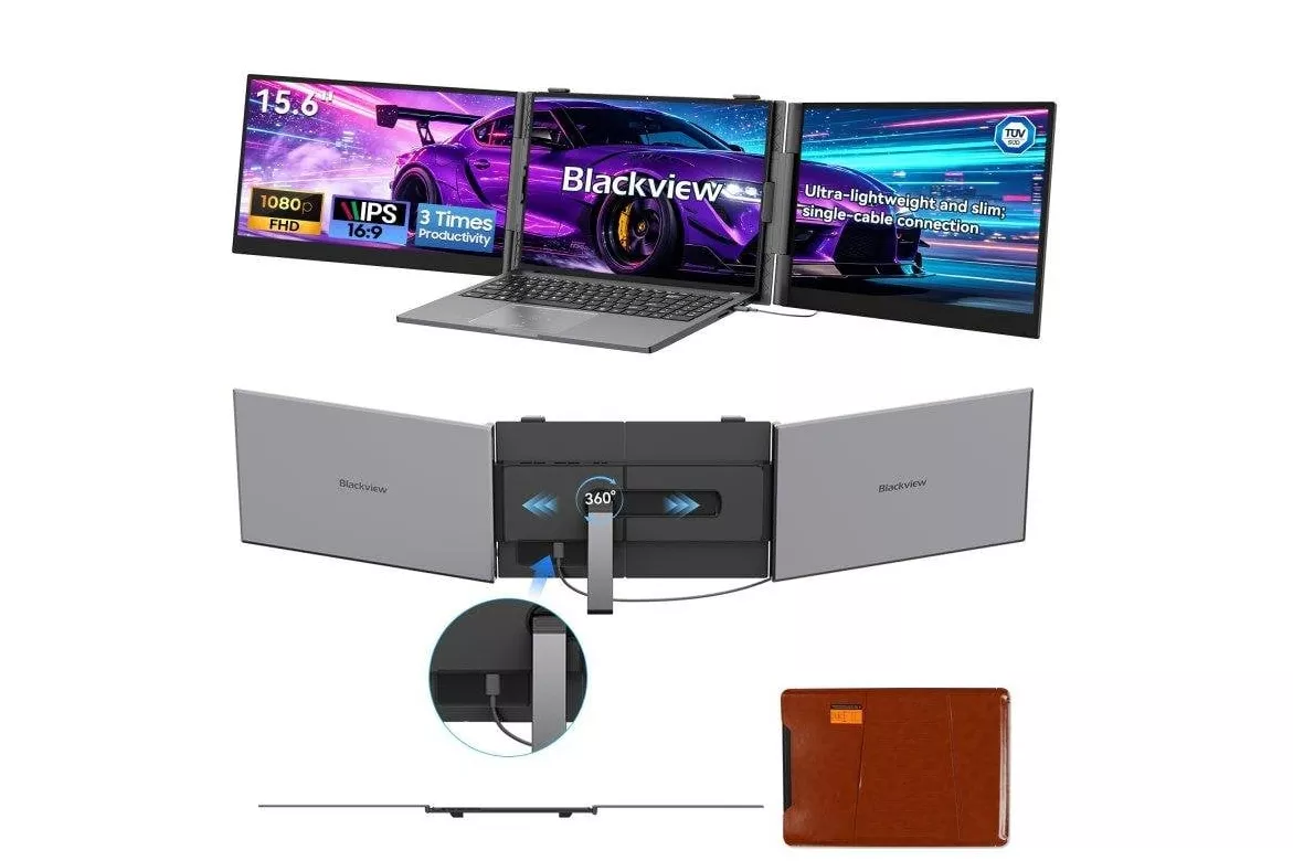 Monitor Blackview 15,3" FullHD 60Hz IPS Port&aacute;til USB-C con funda