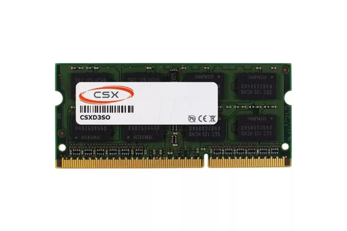 Memoria RAM CSX 2GB DDR3 1600MHz SO-DIMM Negro para notebook
