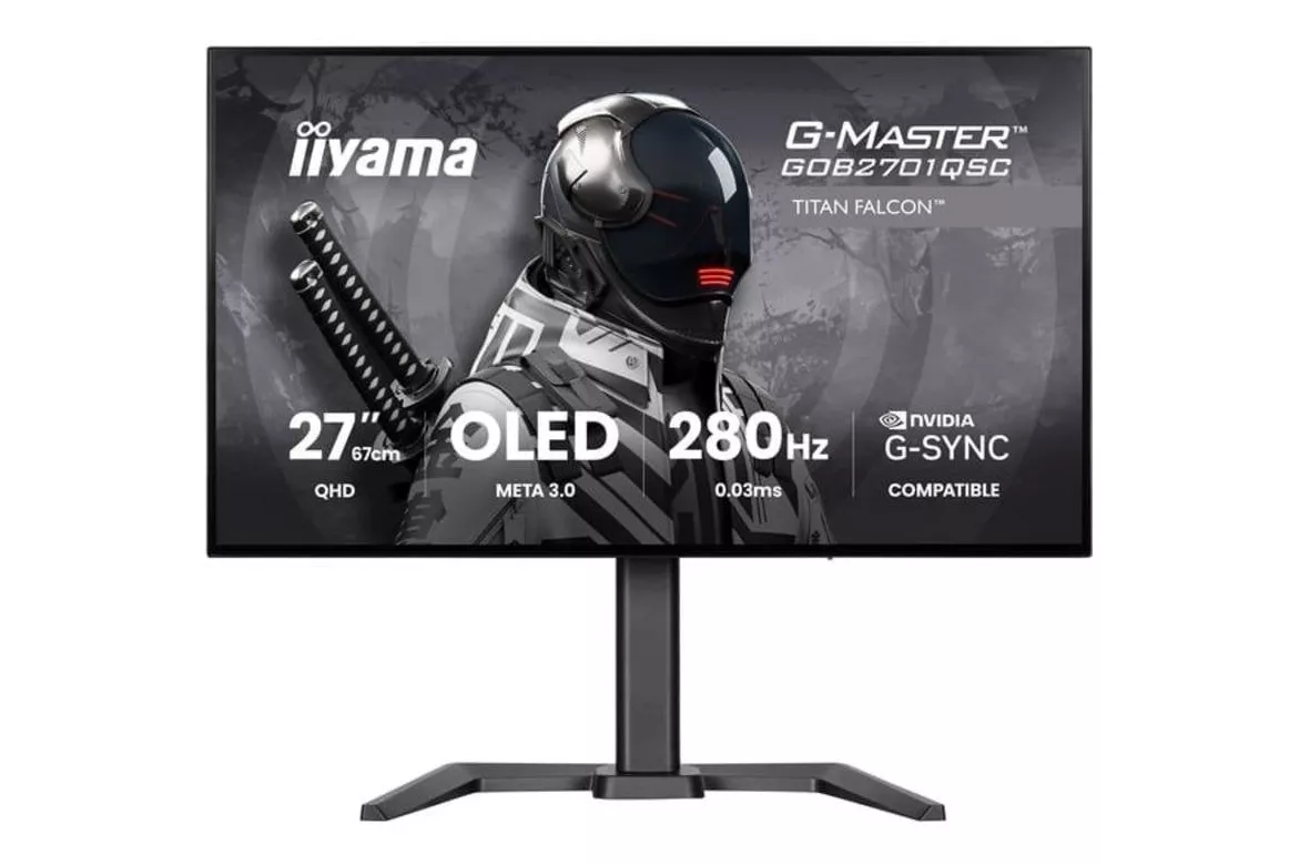 Monitor iiyama G-Master GOB2701QSC-B1 27" QHD 280Hz OLED HDR True Black 400 Ajustable en altura