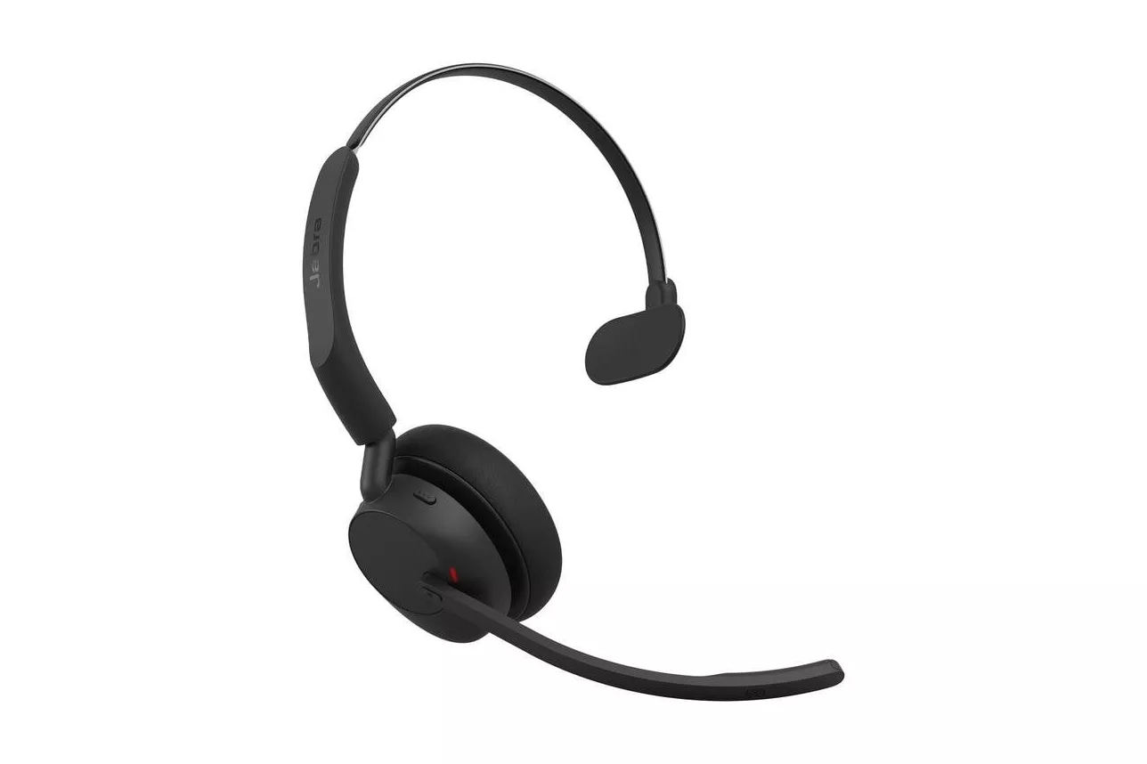 Auriculares Jabra Evolve3 45 inal&aacute;mbricos Bluetooth con cancelaci&oacute;n de ruido, micr&oacute;fono y luz de ocupado, negro