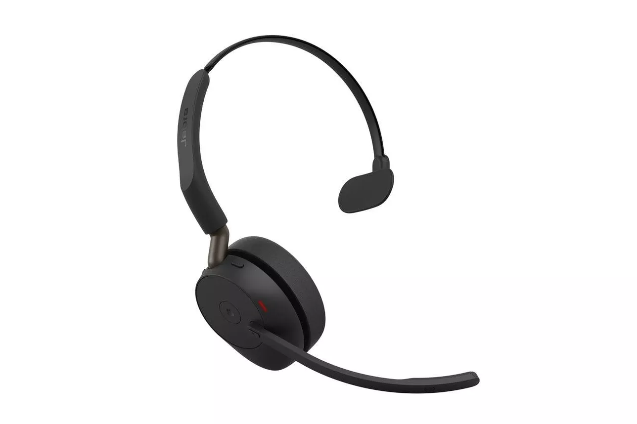 Auriculares Jabra Evolve3 65 inal&aacute;mbricos Bluetooth con cancelaci&oacute;n de ruido adaptativa, micr&oacute;fono y certificaci&oacute;n Microsoft Teams, negro