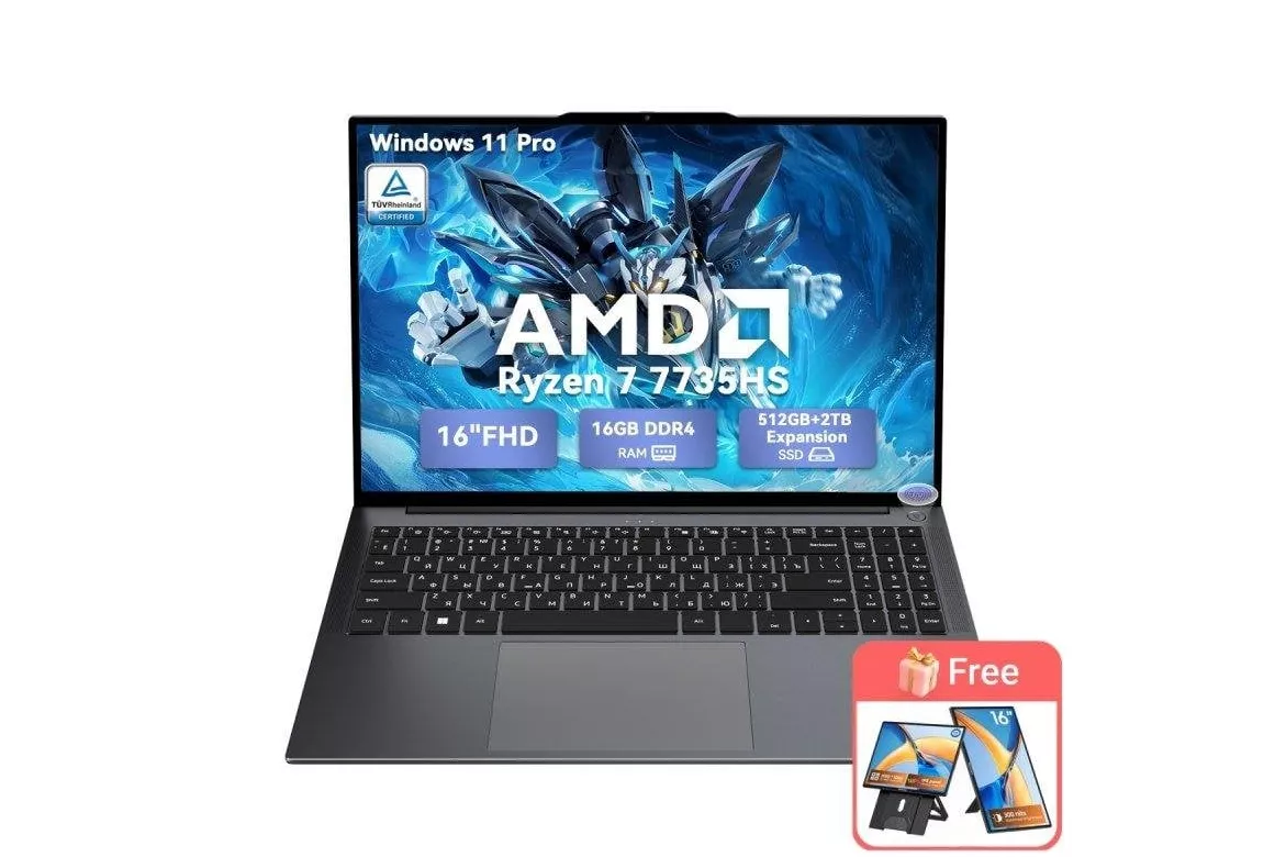 Port&aacute;til Blackview GamiBook 6 16" AMD Ryzen 7 7735HS 16 GB Radeon 680M 512 GB SSD Windows 11 Pro pantalla IPS