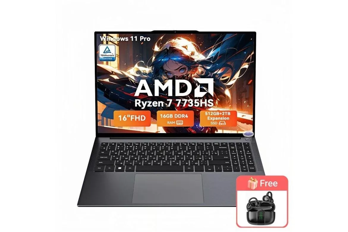 Port&aacute;til Blackview GamiBook 6 16" AMD Ryzen 7 7735HS 16 GB 512 GB SSD Radeon 680M Windows 11 Pro