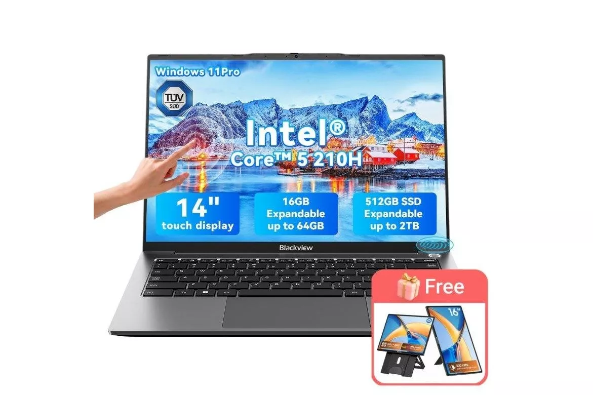 Port&aacute;til Blackview AceBook 16 14" Intel Core 5 210H 16GB Windows 11 Pro 512GB SSD ligero
