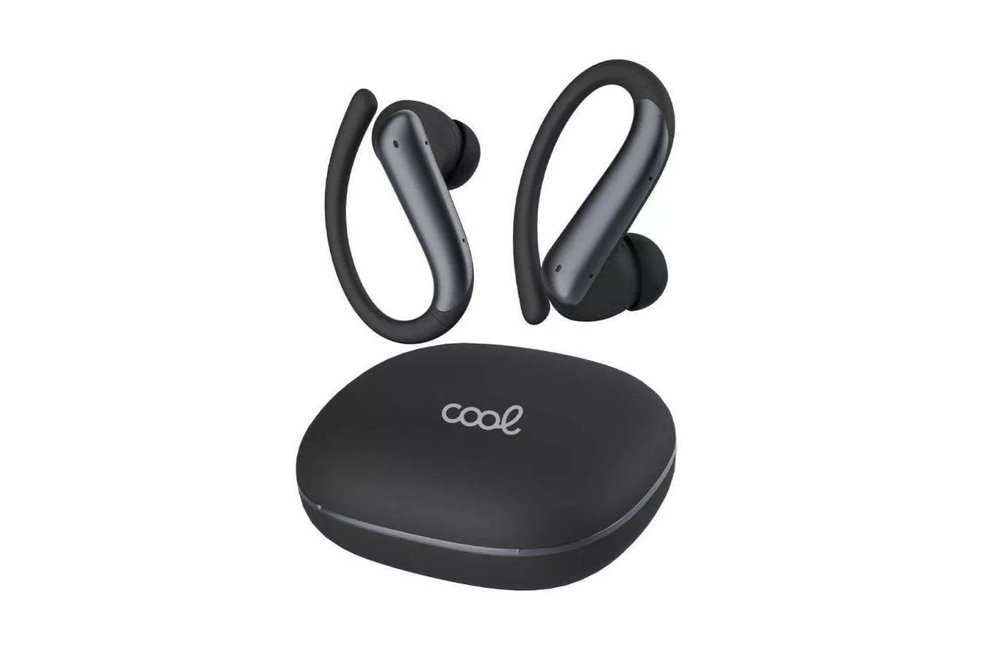 Auriculares Cool Gym inal&aacute;mbricos Bluetooth deportivos con ANC, ENC y powerbank negro