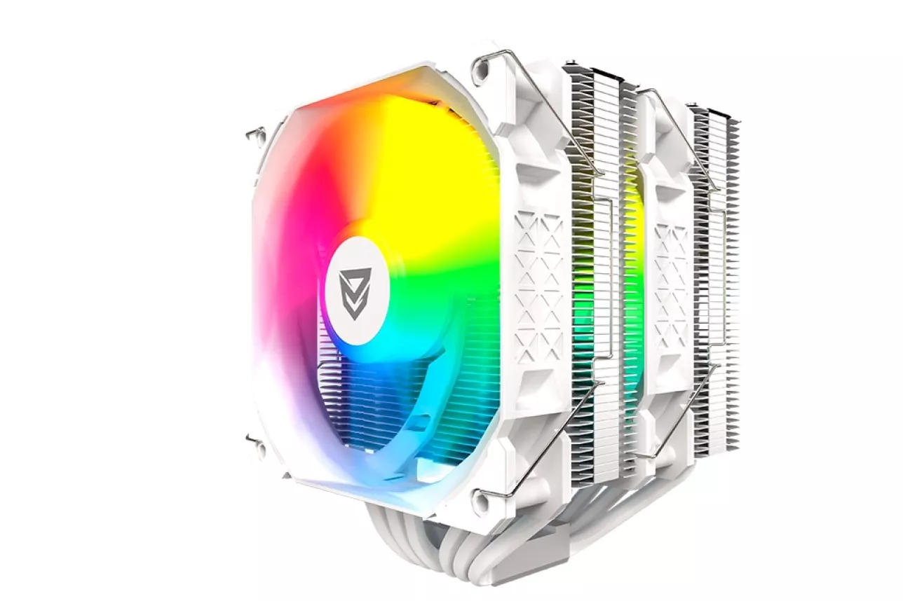 Nfortec Sculptor X2 Ventilador CPU 2x120mm ARGB TDP hasta 240W Blanco