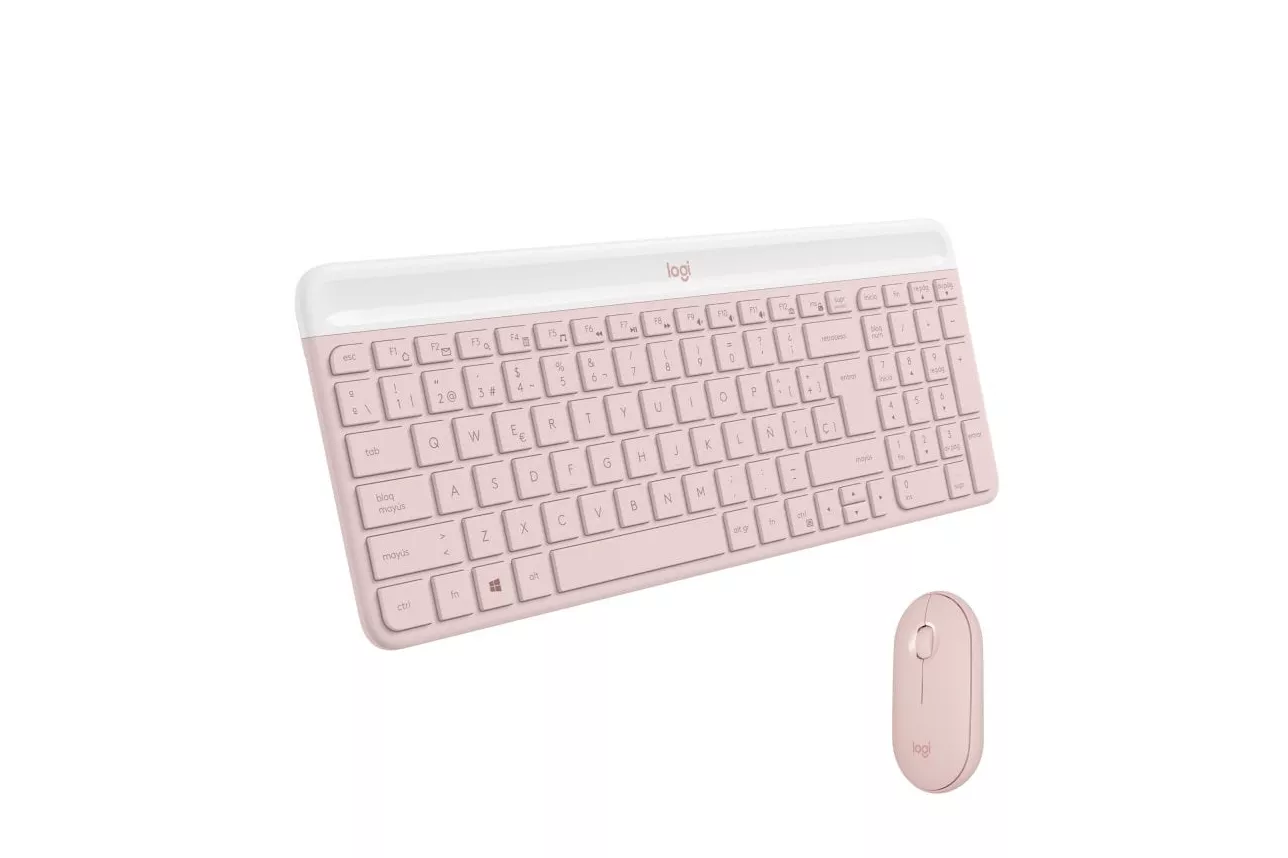 Logitech MK470 Slim Combo Teclado + Rat&oacute;n Inal&aacute;mbricos Rosado