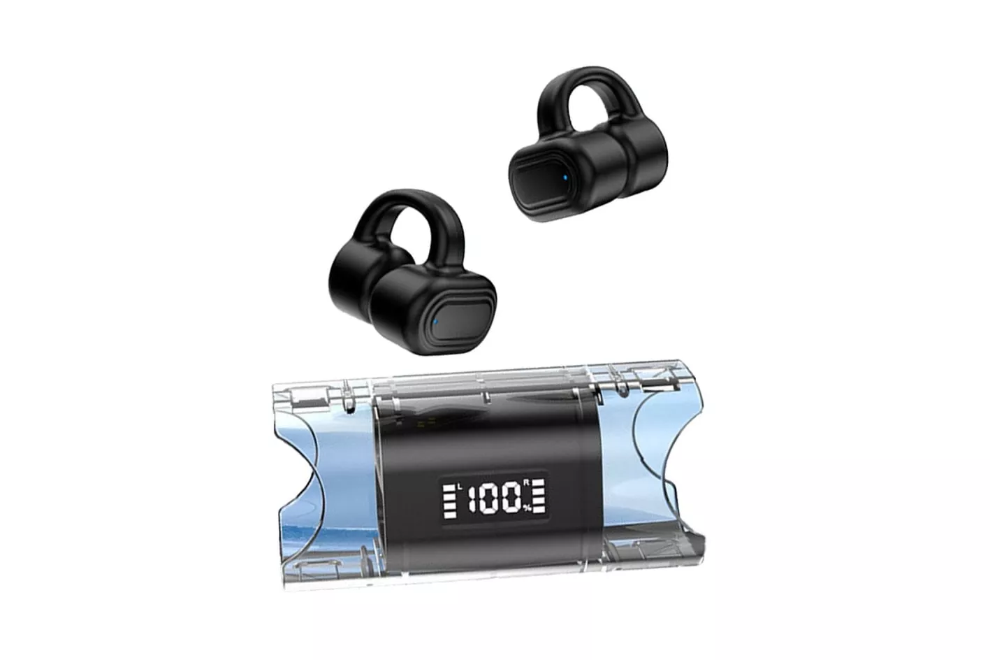 Kinsi T36 Auriculares Inal&aacute;mbricos Bluetooth con Pantalla Digital Negros