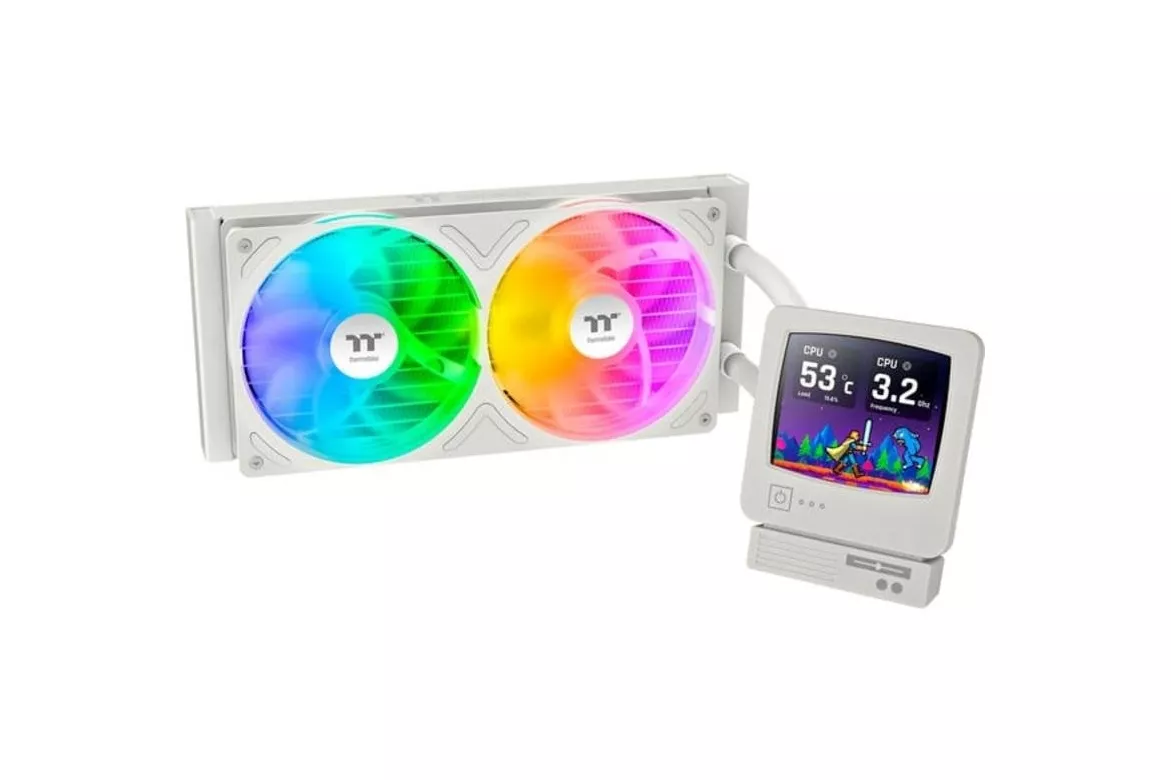 Refrigeraci&oacute;n l&iacute;quida Thermaltake Retro 240 Ultra ARGB 240 mm 2 ventiladores Beige
