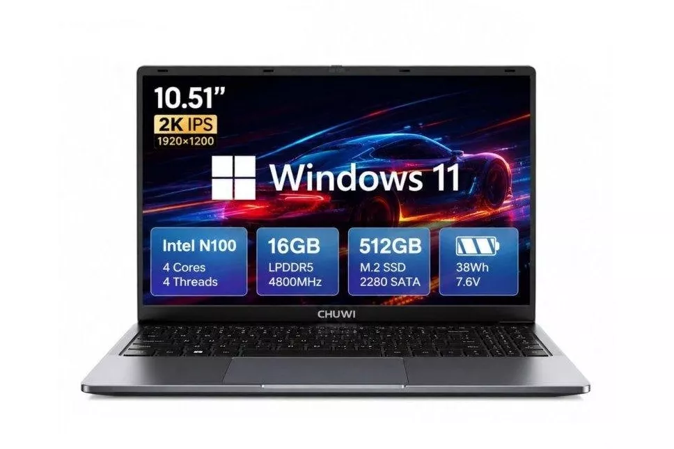 Port&aacute;til Chuwi Minibook X 10,51" Intel N150 16GB 512GB SSD Gr&aacute;fica Intel Windows 11