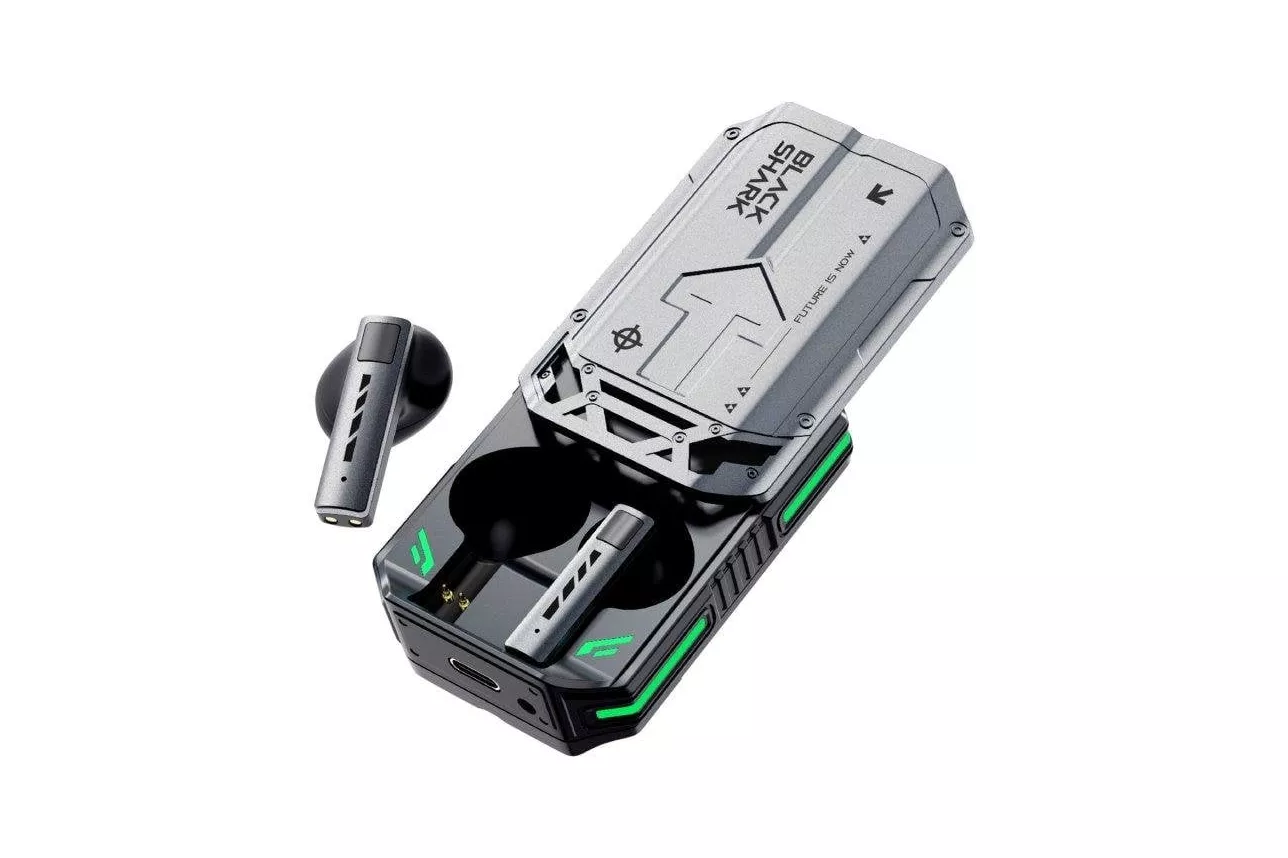Auriculares Black Shark T11 inal&aacute;mbricos Bluetooth 5.3 Gaming RGB Gris