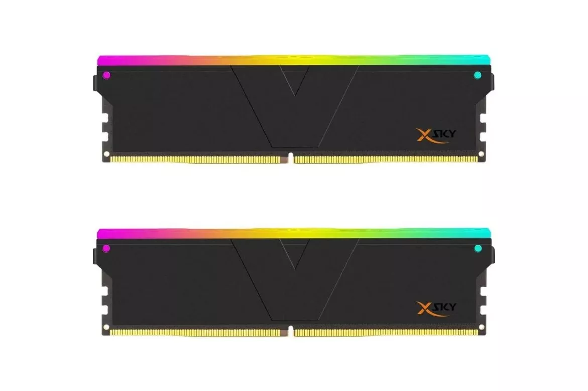 Memoria RAM V-Color Manta XSky RGB 32GB DDR5 6000MHz 2x16GB CL30 XMP 3.0 Negro disipador aluminio