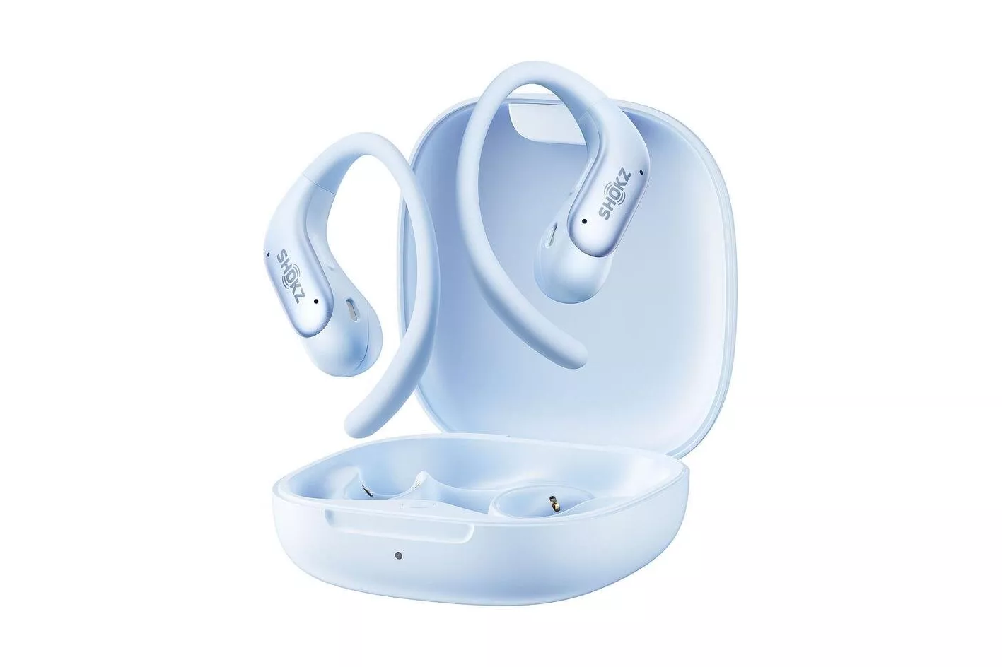 Auriculares Shokz OpenFit Air 2 inal&aacute;mbricos Bluetooth 6.1 con micr&oacute;fono y dise&ntilde;o abierto azul