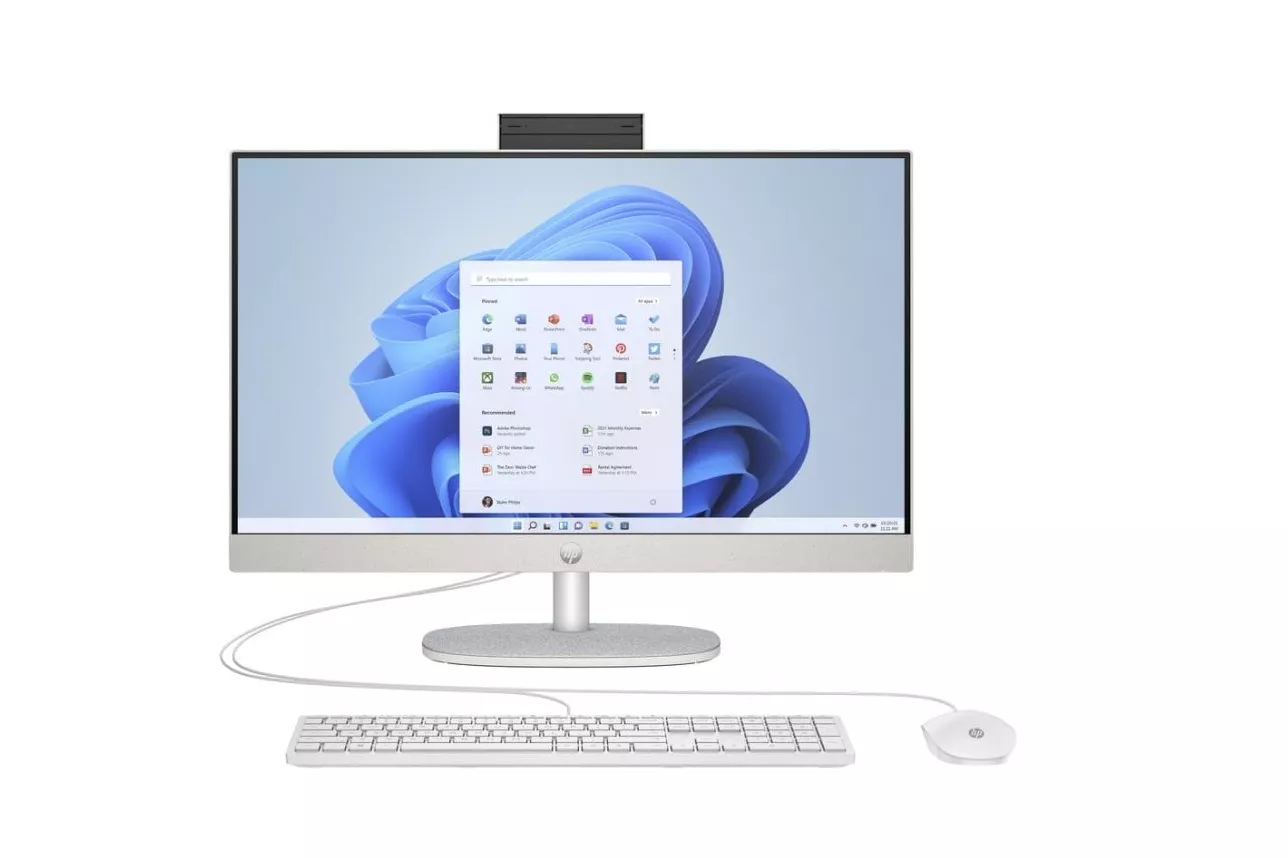 Ordenador Todo en uno HP 24-cr0034nf AMD Ryzen 5 7520U 8 GB 512 GB SSD Radeon 23.8" Windows 11 Home Blanco