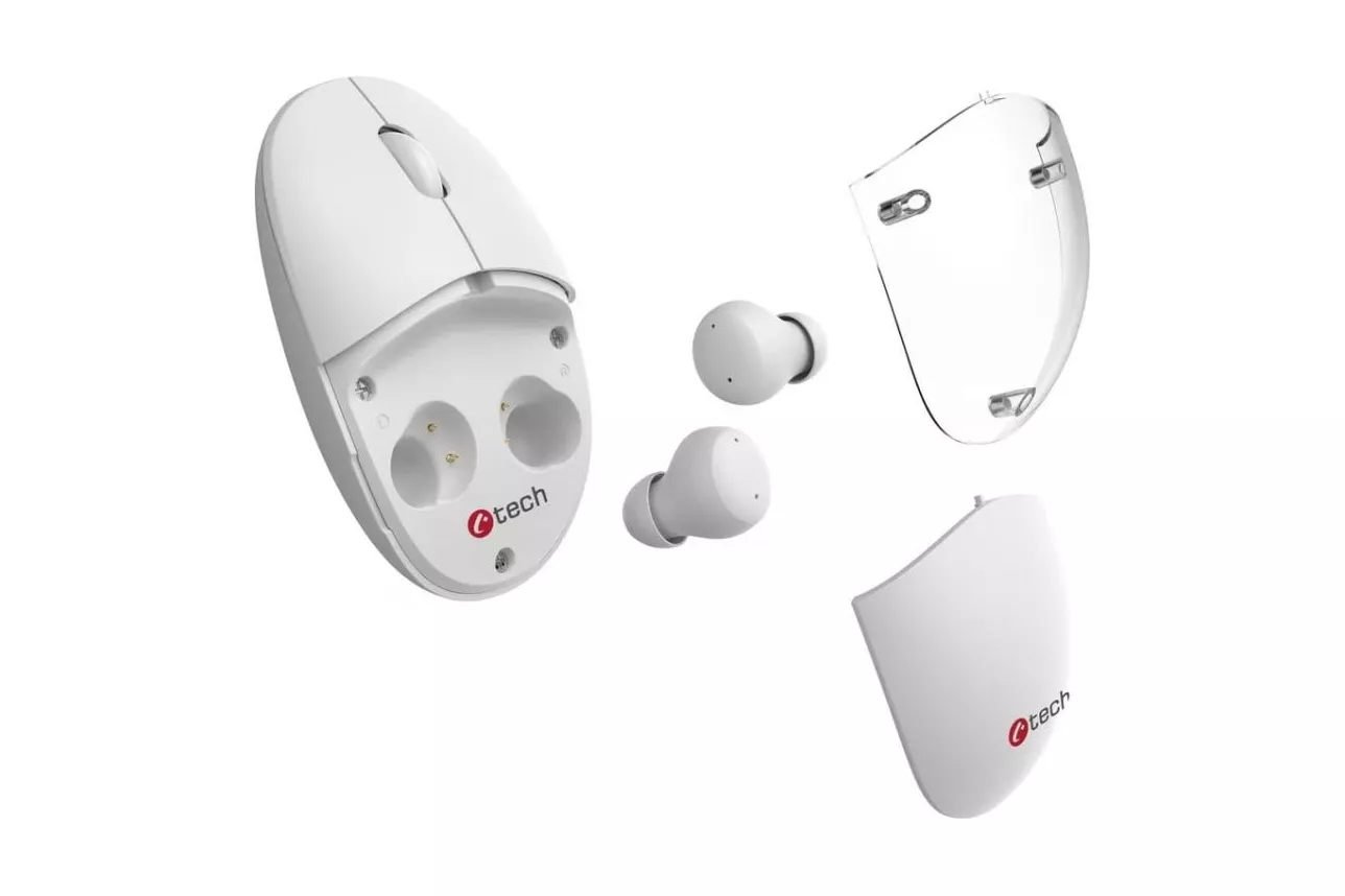 Rat&oacute;n C-Tech WLM-21W Bluetooth Dual Mode 1600 DPI Blanco con TWS