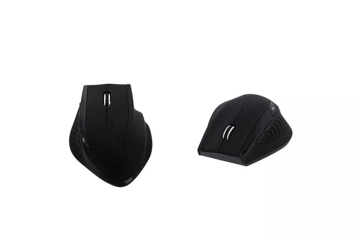 Rat&oacute;n TnB MWERGO Vertical Inal&aacute;mbrico 1600 DPI Negro Ergonom&iacute;a mano derecha