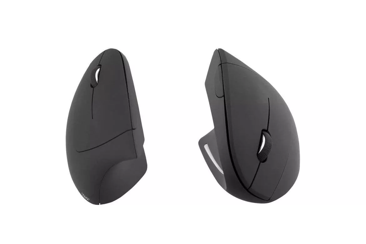 Rat&oacute;n TnB MWERGOVLEFT inal&aacute;mbrico vertical 1600 DPI negro 6 botones