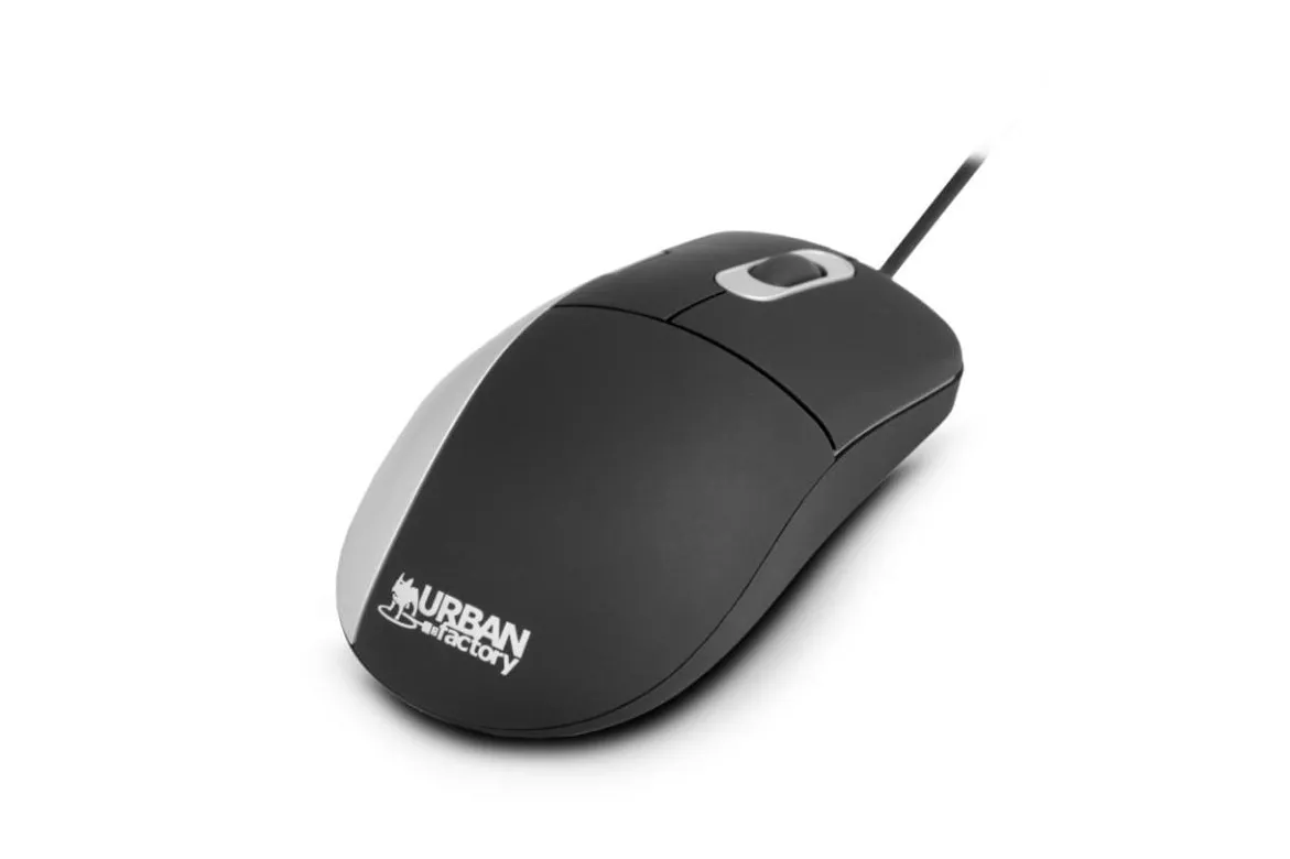 Rat&oacute;n Urban Factory DSM01UF USB &Oacute;ptico 800 DPI Ambidiestro Negro Cable 1,5 m