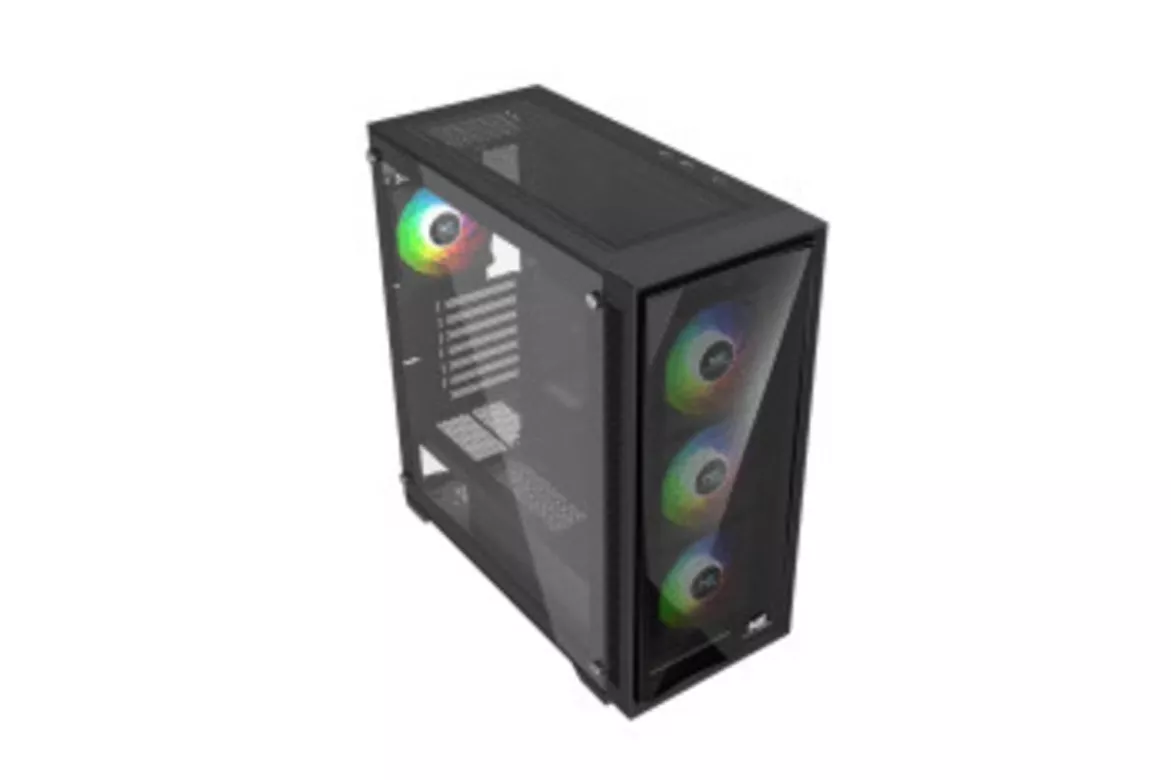 Caja PC Nordic NGC-1976 Torre ATX Vidrio Malla Gaming RGB Negro
