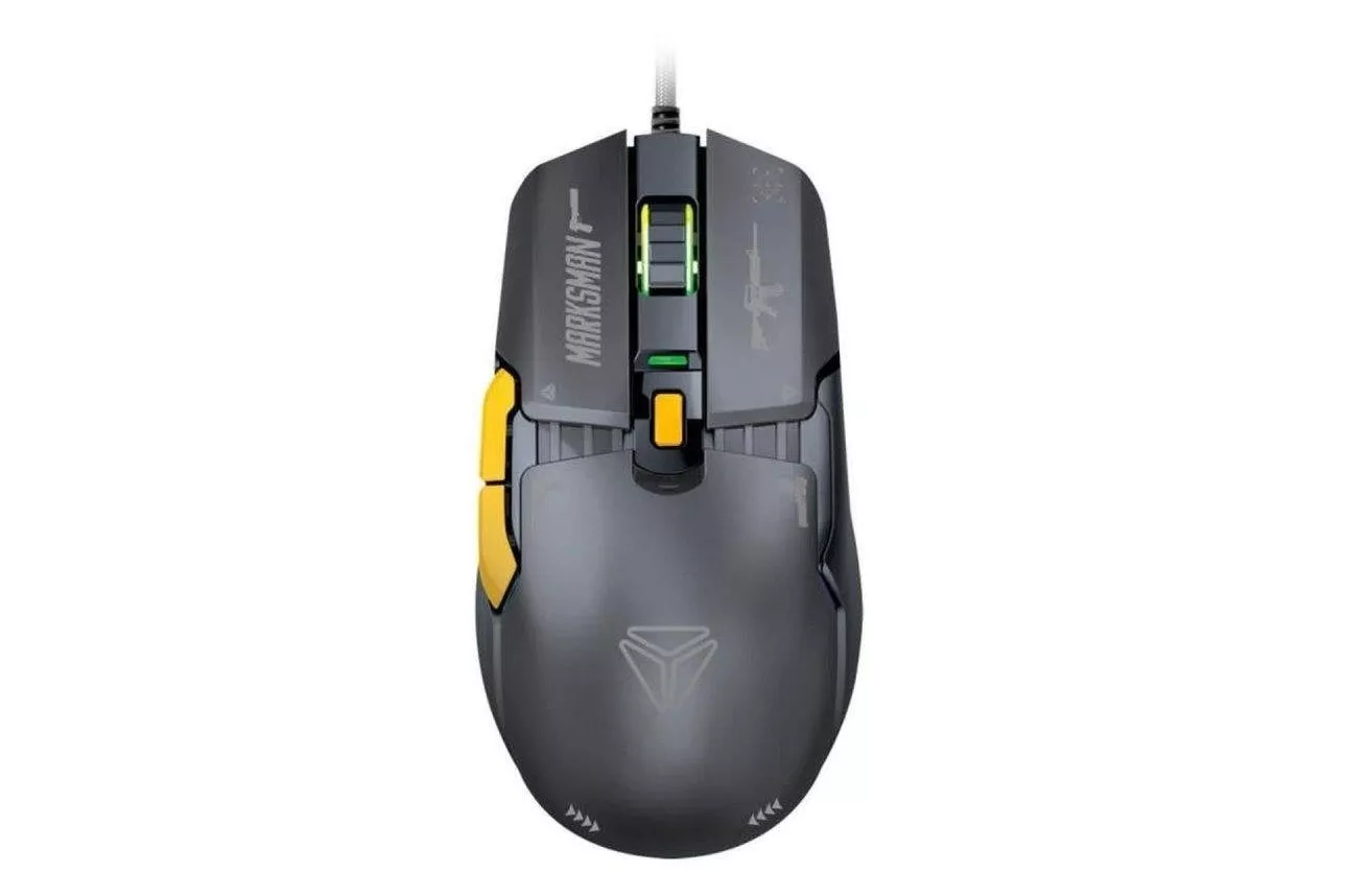 Rat&oacute;n Yenkee Marksman YMS 3600BK Cable RGB 12400 DPI 6 Botones Negro