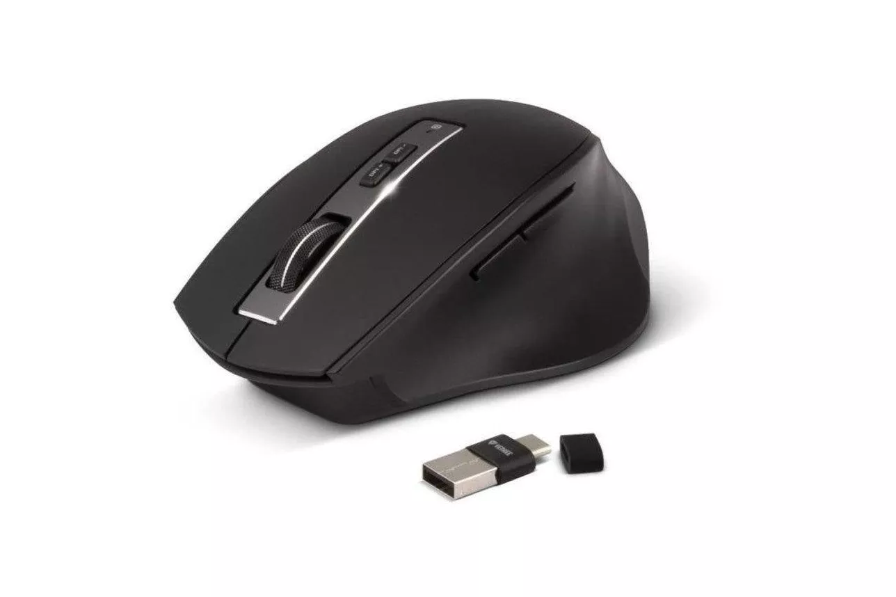 Rat&oacute;n Yenkee YMS 2075 Inal&aacute;mbrico 2,4 GHz 2400 DPI 6 Botones Negro ergon&oacute;mico