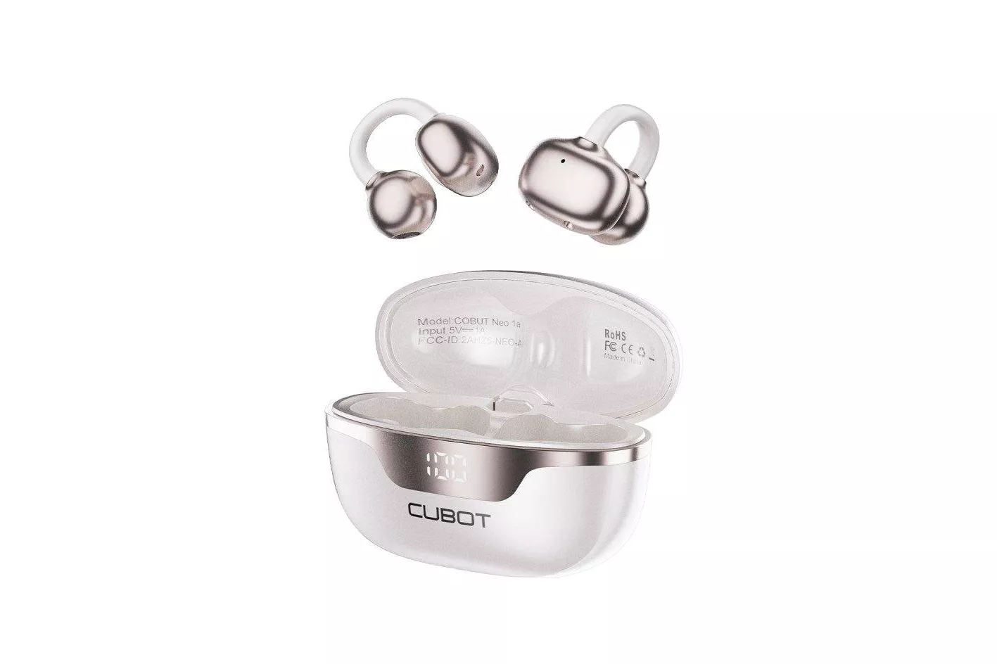Auriculares Cubot Neo 1a inal&aacute;mbricos Bluetooth 6.0 ultraligeros deportivos blancos