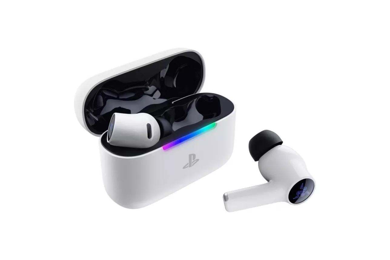 Auriculares Razer Hammerhead V3 X HyperSpeed inal&aacute;mbricos Bluetooth y RF para gaming blancos