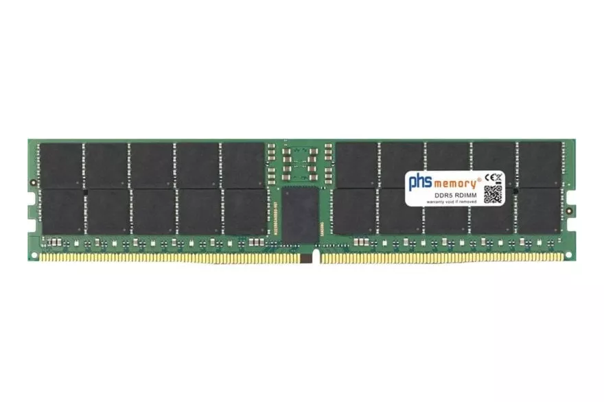 Memoria RAM PHS-memory SP610908 32GB DDR5 4800MHz ECC Registered DIMM negra